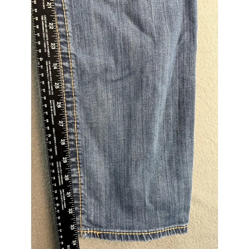 Cinch Grant Jeans Mens 30x34 Med Wash Blue Relaxed Bootcut Distressed Denim